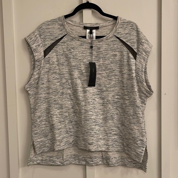 BCBG MaxAzria Gray Muscle Top - Picture 1 of 5